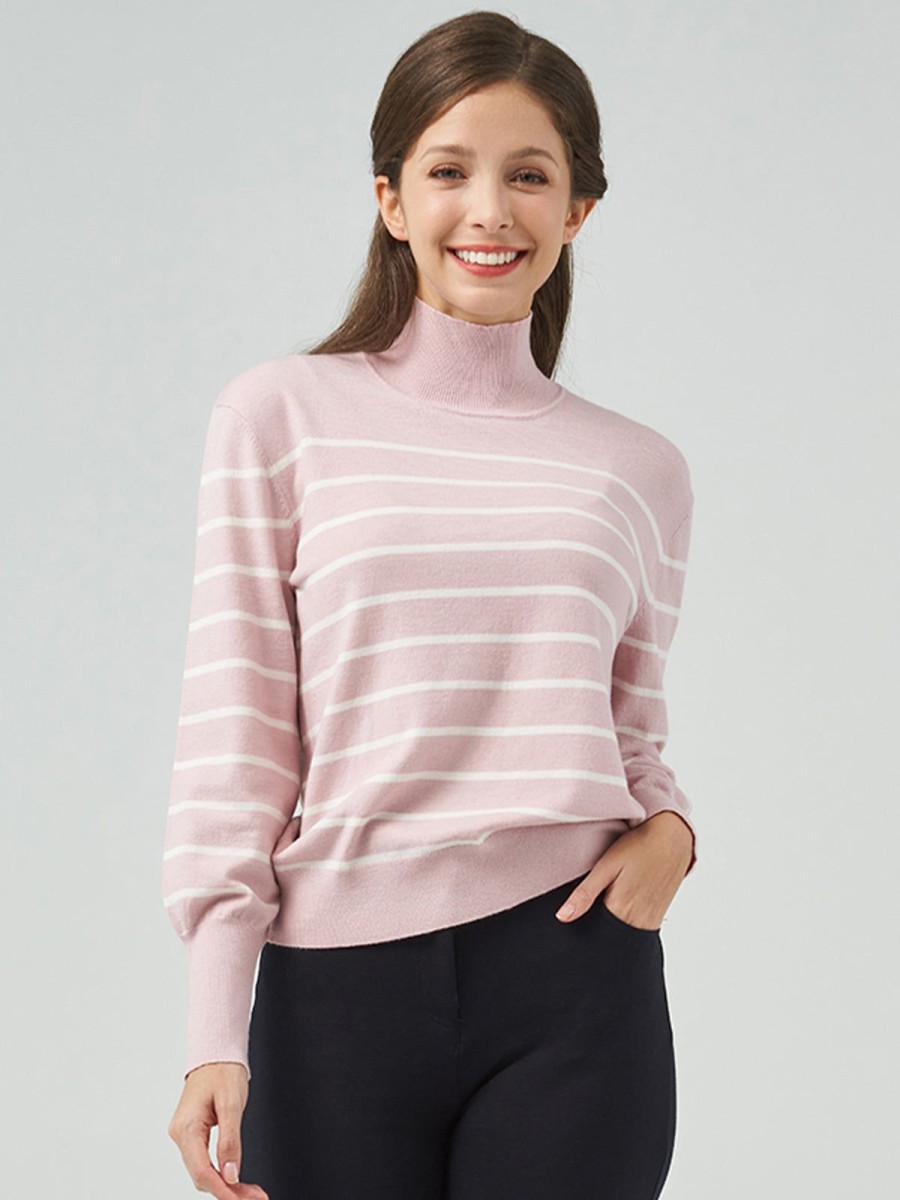 Women 89th + Madison | Stripe Mockneck Pullover