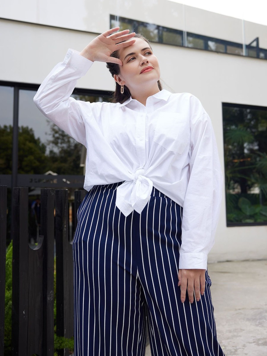 Women 89th + Madison | Classic Button Down Shirt Lucent White