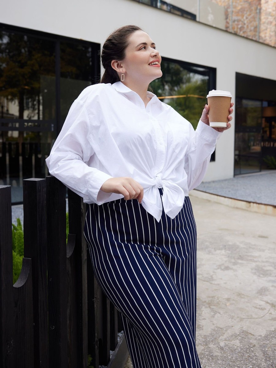 Women 89th + Madison | Classic Button Down Shirt Lucent White