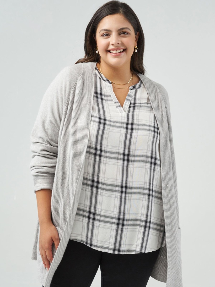 Women 89th + Madison | Raglan Sleeve Open Cardigan