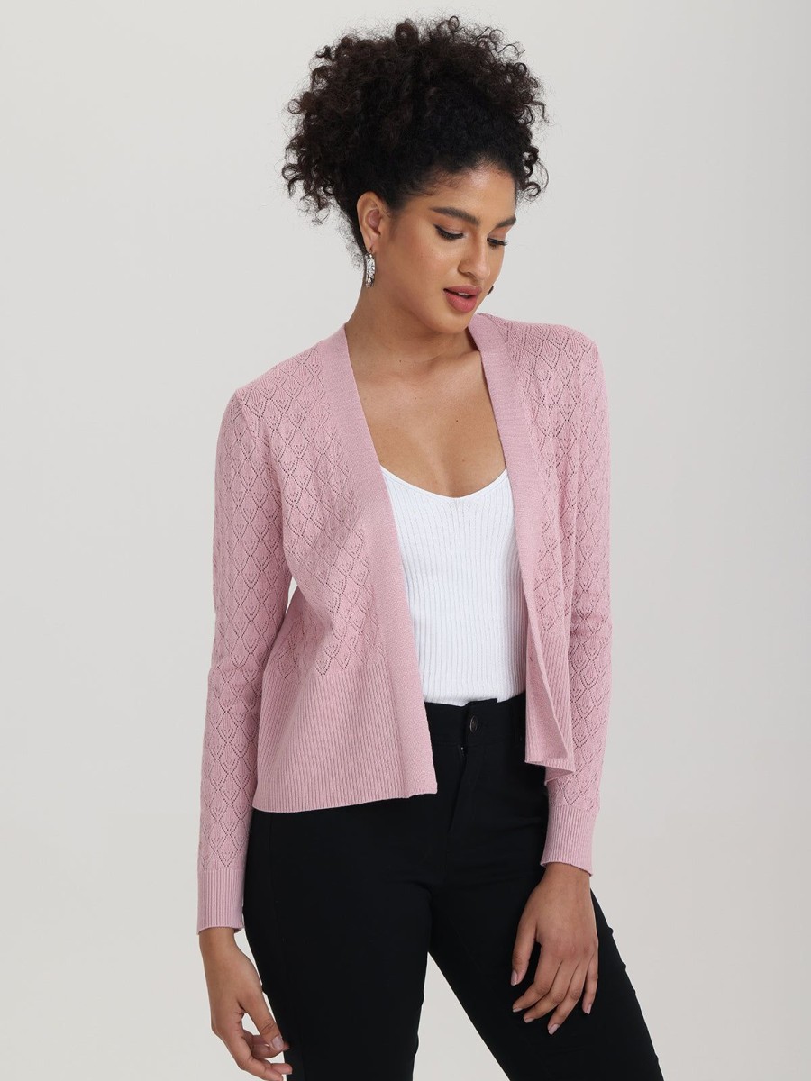 Women 89th + Madison | Pointelle Crop Cardigan