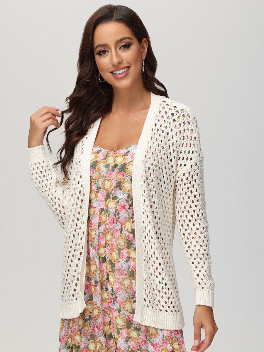 Women 89th + Madison | Long Sleeve Mesh Cardigan