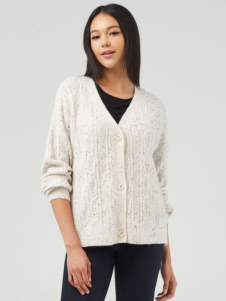 Women 89th + Madison | Mixed Cable Cardigan