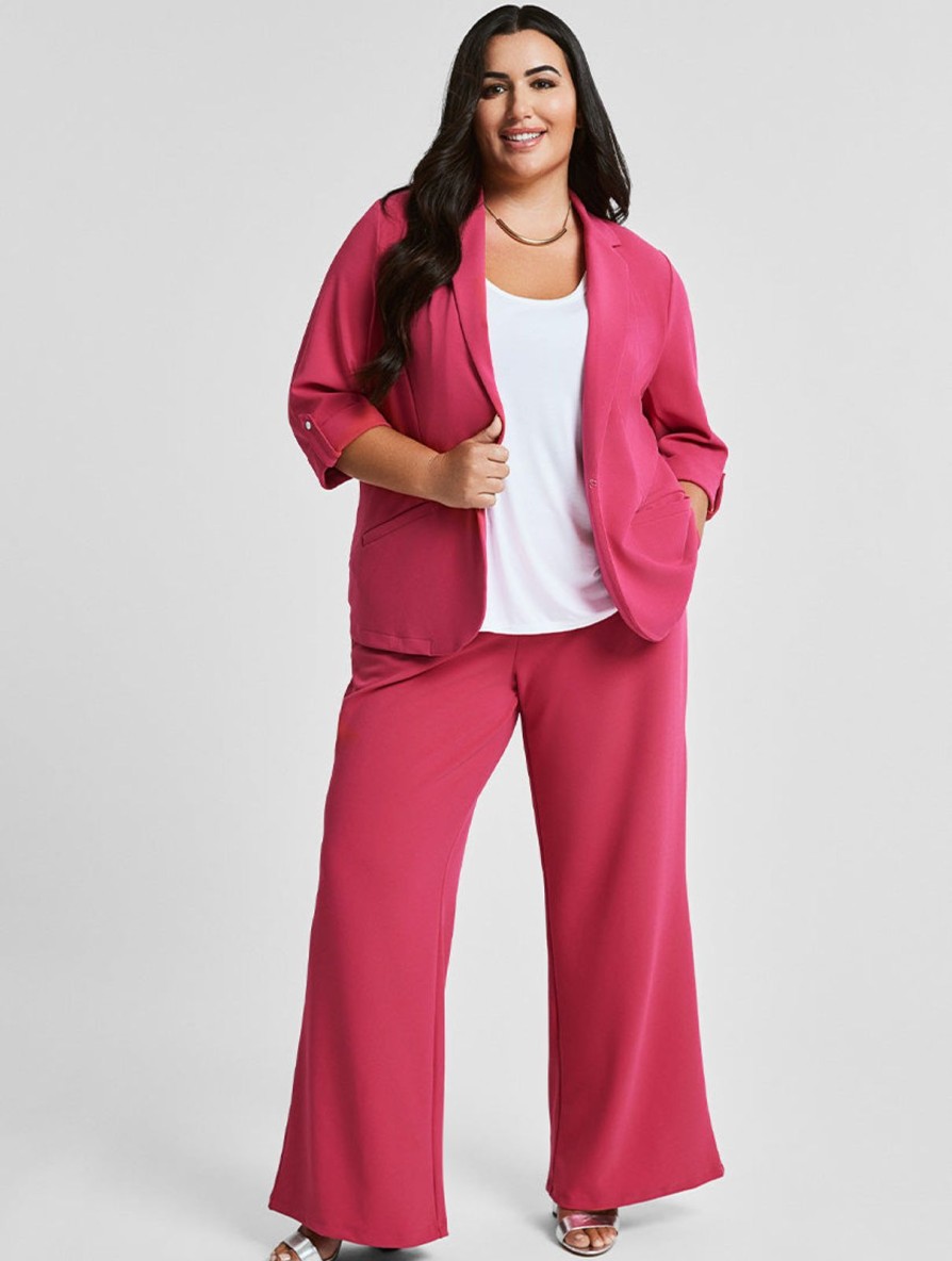 Women 89th + Madison | Wide Leg Pant Pink Yarrow