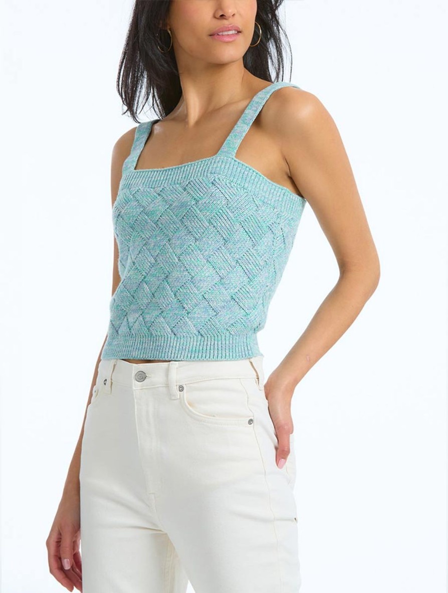 Women 525 America | Lattice Cami Cyan Multi