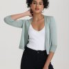 Women 89th + Madison | Pointelle Trim Open Cardigan