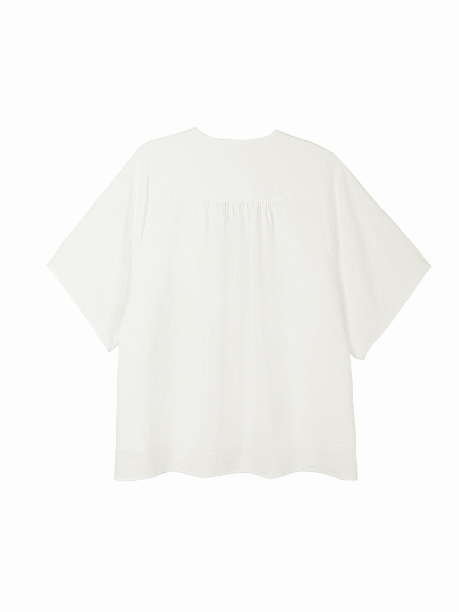 Women 89th + Madison | Button Front Dolman V-Neck Blouse