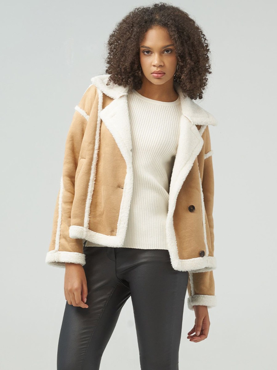 Women 89th + Madison | Faux Suede Jacket Tannin