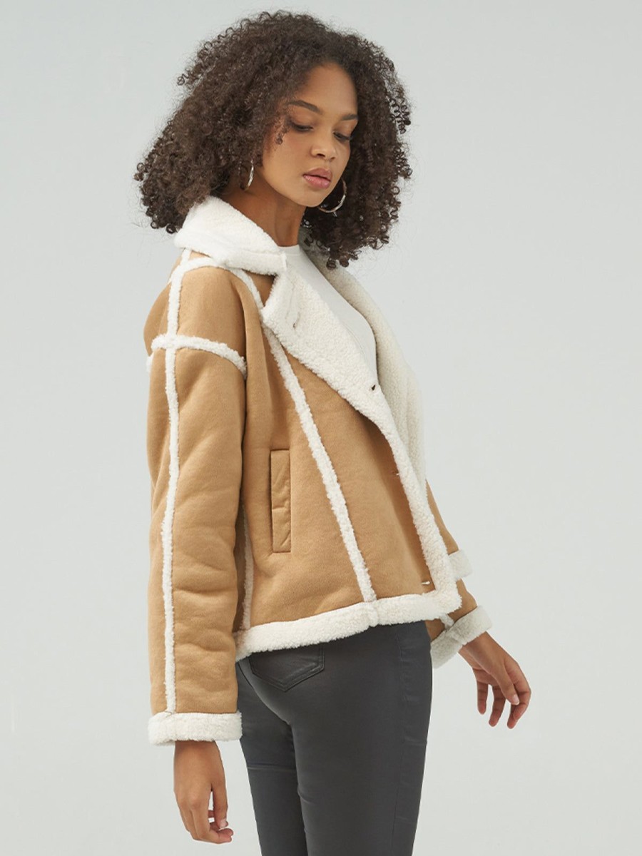 Women 89th + Madison | Faux Suede Jacket Tannin