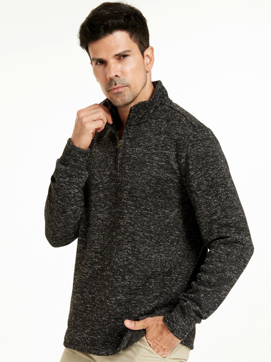 Men 89th + Madison | Quarter Zip Heather Sweater