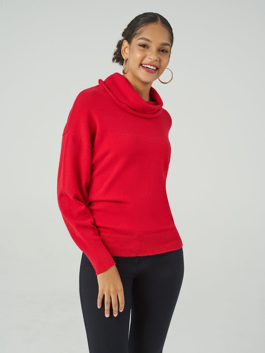 Women Adyson Parker | Dolman Sleeve Cowl Neck Pullover