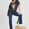 Women Frye | Mid-Rise Split Hem Flare Jean Thundercloud Wash