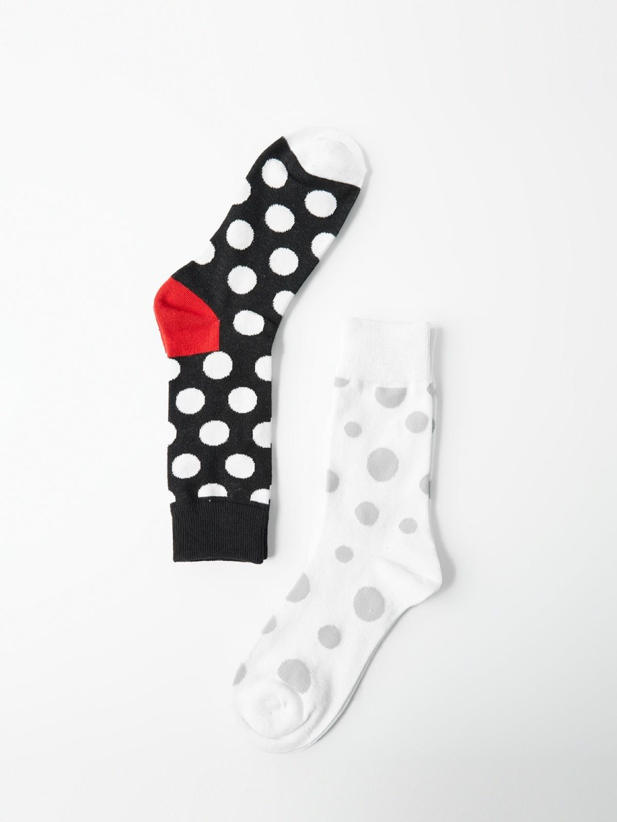 Accessories 89th + Madison | Assorted 2-Pack Socks Black/Dots