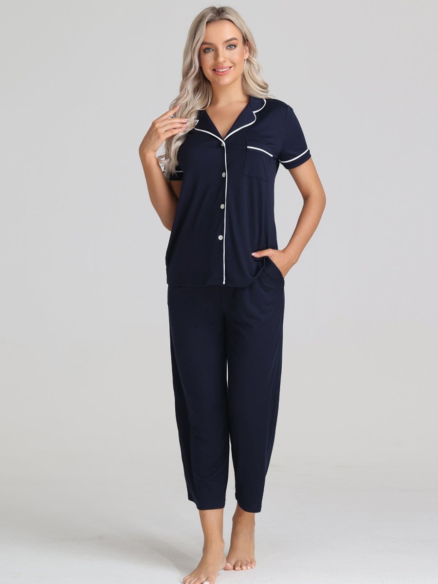 Women 89th + Madison | Jersey Pajamas Set Baltic Sea