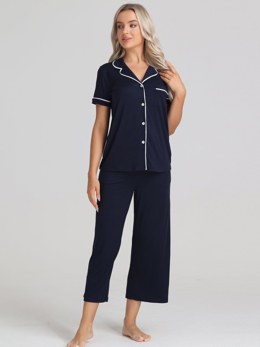 Women 89th + Madison | Jersey Pajamas Set Baltic Sea