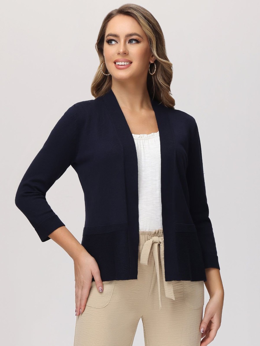 Women 89th + Madison | Rib Open-Front Cardigan