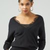 Women Adyson Parker | Lace Inset V-Neck Pullover