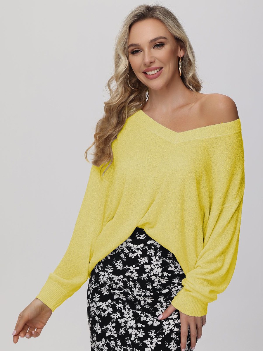 Women 89th + Madison | V-Neck Drop Shoulder Pullover