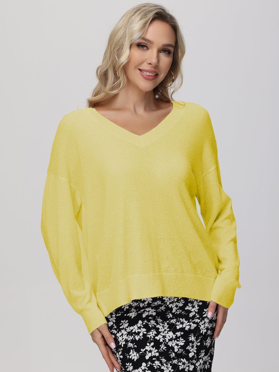 Women 89th + Madison | V-Neck Drop Shoulder Pullover