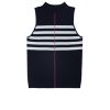 Women 525 America | Exposed Cover Stitch Stripe Tank Dark Blue Multi