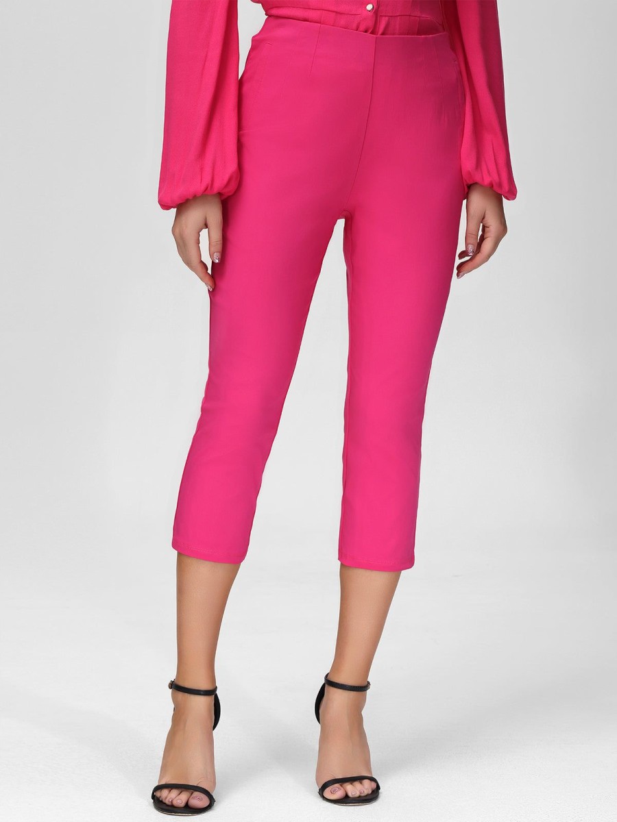 Women 89th + Madison | High Waist Pull-On Capri Pants Cabaret