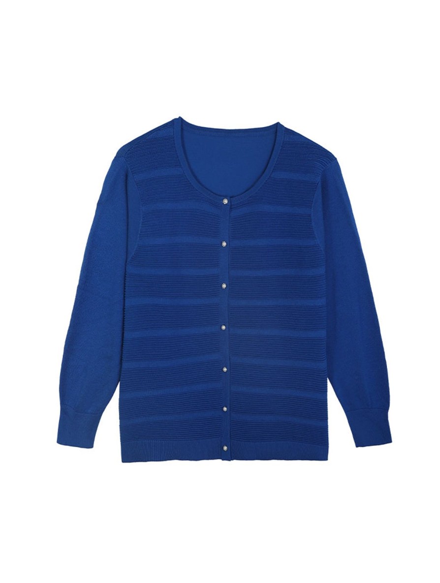 Women Redy | Front Ottoman Stitch Button-Up Cardigan