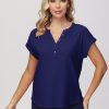 Women 89th + Madison | Y Neckline With Buttons Top