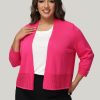 Women 89th + Madison | Button Cuff Pointelle Open Cardigan