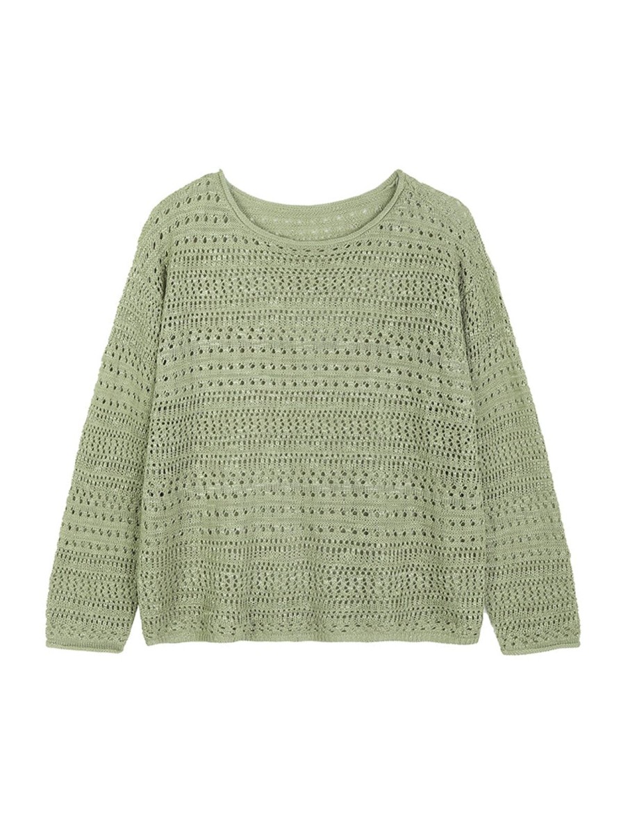 Women Frye | Drop Shoulder Pointelle Pullover