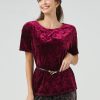 Women 89th + Madison | Scoop Neck Velvet Tee