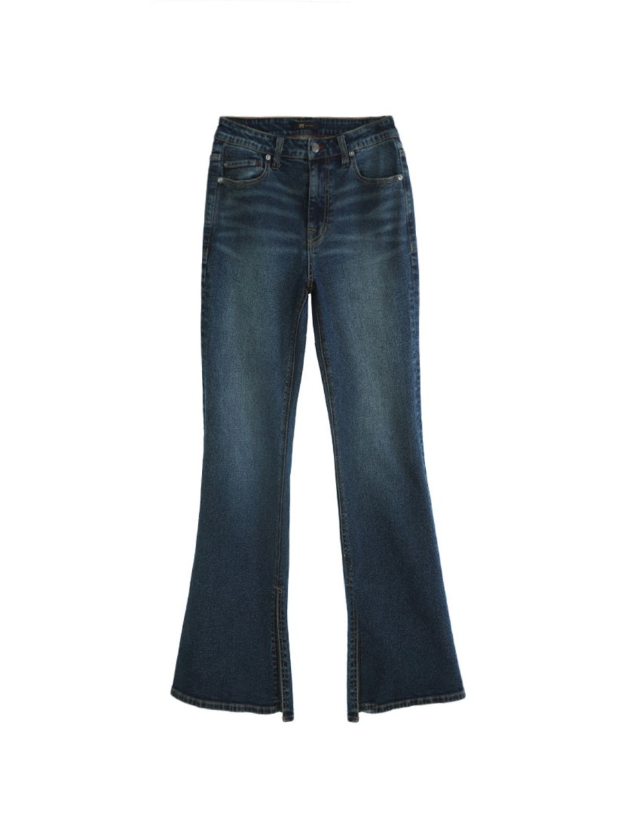 Women Frye | Mid-Rise Split Hem Flare Jean Thundercloud Wash