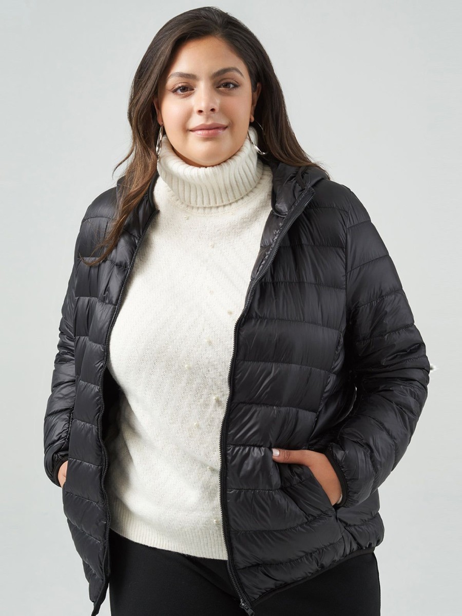 Women 89th + Madison | Light Weight Hooded Short Down Jacket