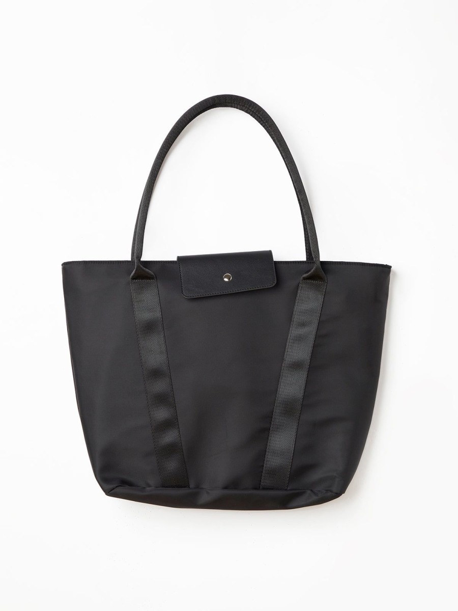 Accessories 89th + Madison | Large Nylon Tote Bag Black