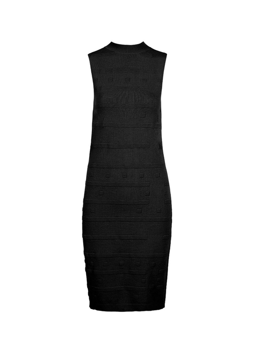 Women 525 America | Tonal Jacquard Dress Black