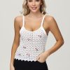 Women 89th + Madison | Floral Embroidery Camisole White