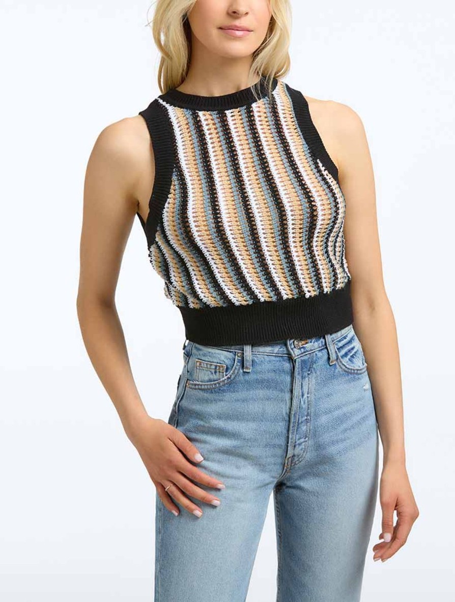 Women 525 America | Stripe Crochet Tank