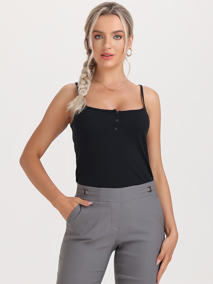 Women 89th + Madison | Rib Button Front Camisole