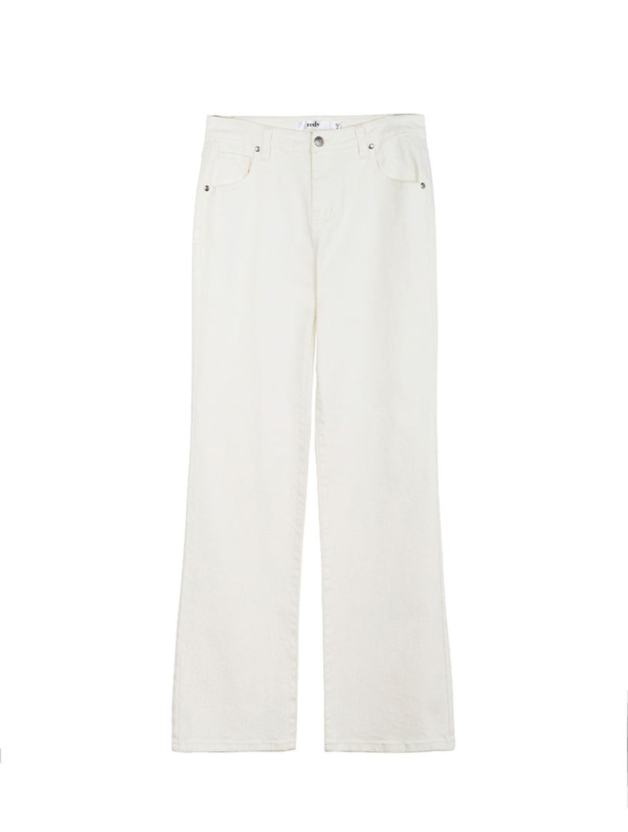 Women Redy | Mid-Rise Straight Jean White