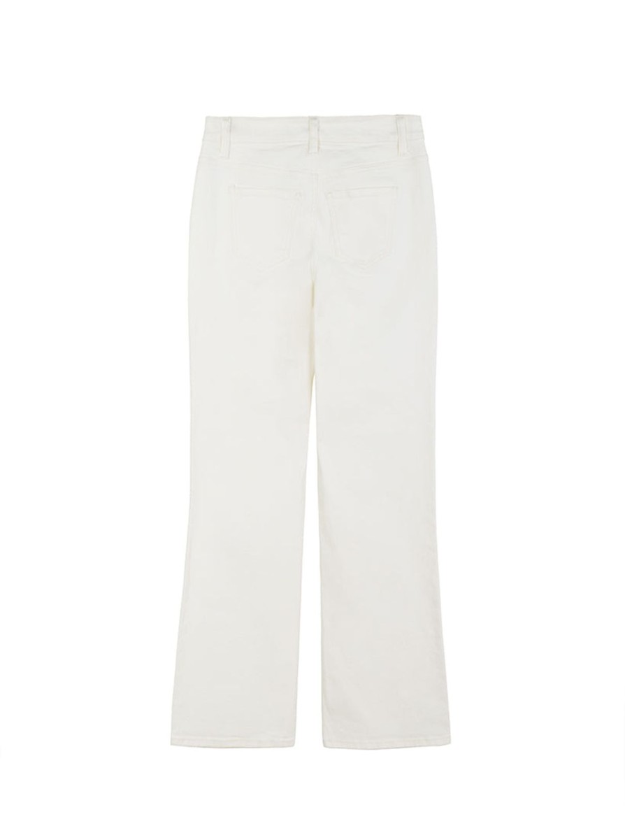 Women Redy | Mid-Rise Straight Jean White