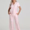 Women 89th + Madison | Leopard Pajamas Set Neon Peach Combo