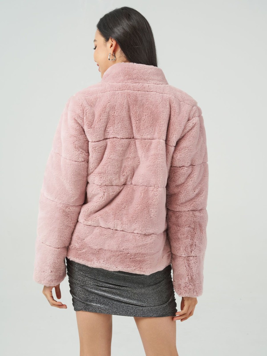 Women 89th + Madison | Faux Fur Zip Jacket