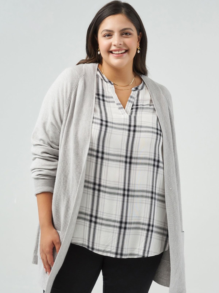 Women 89th + Madison | Raglan Sleeve Open Cardigan