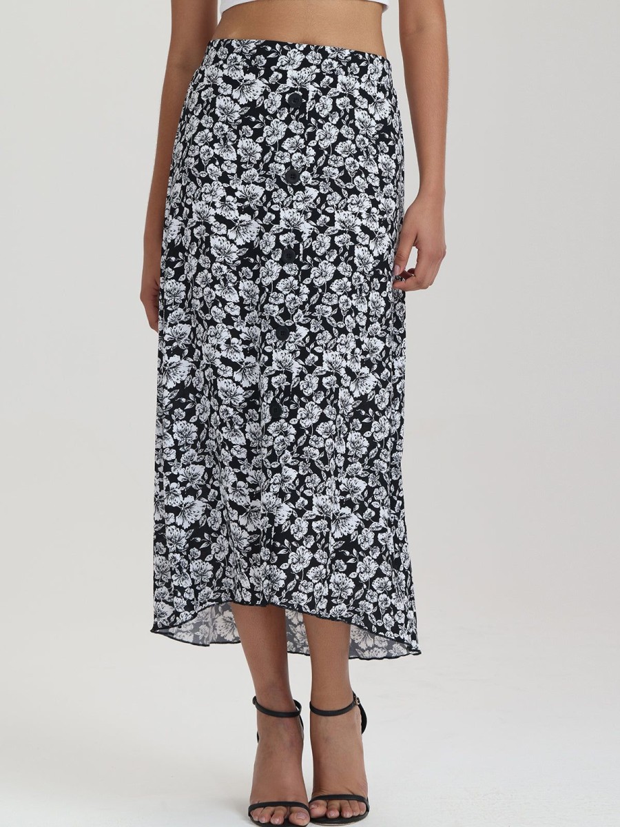 Women 89th + Madison | Button Front Maxi Skirt