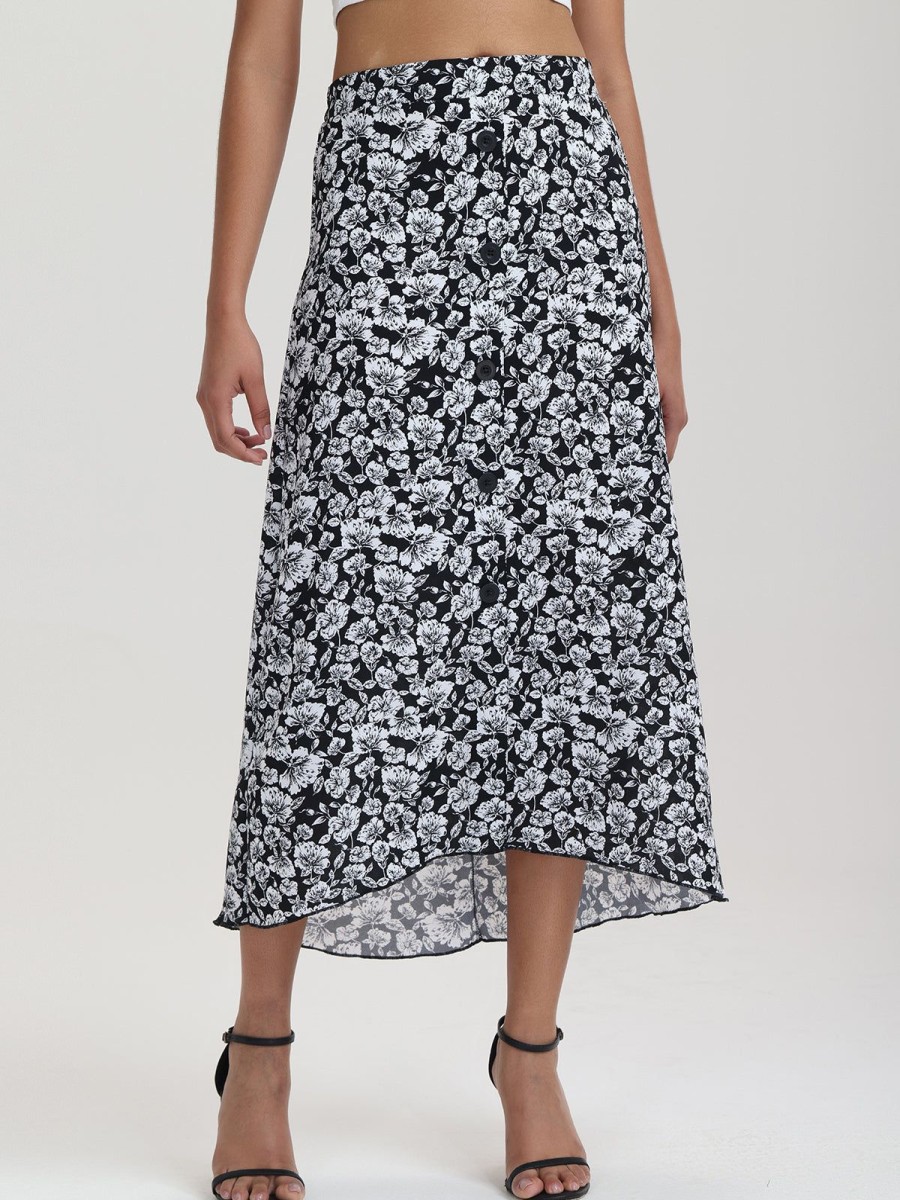 Women 89th + Madison | Button Front Maxi Skirt