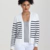 Women 89th + Madison | Button Cuff Stripe Cardigan