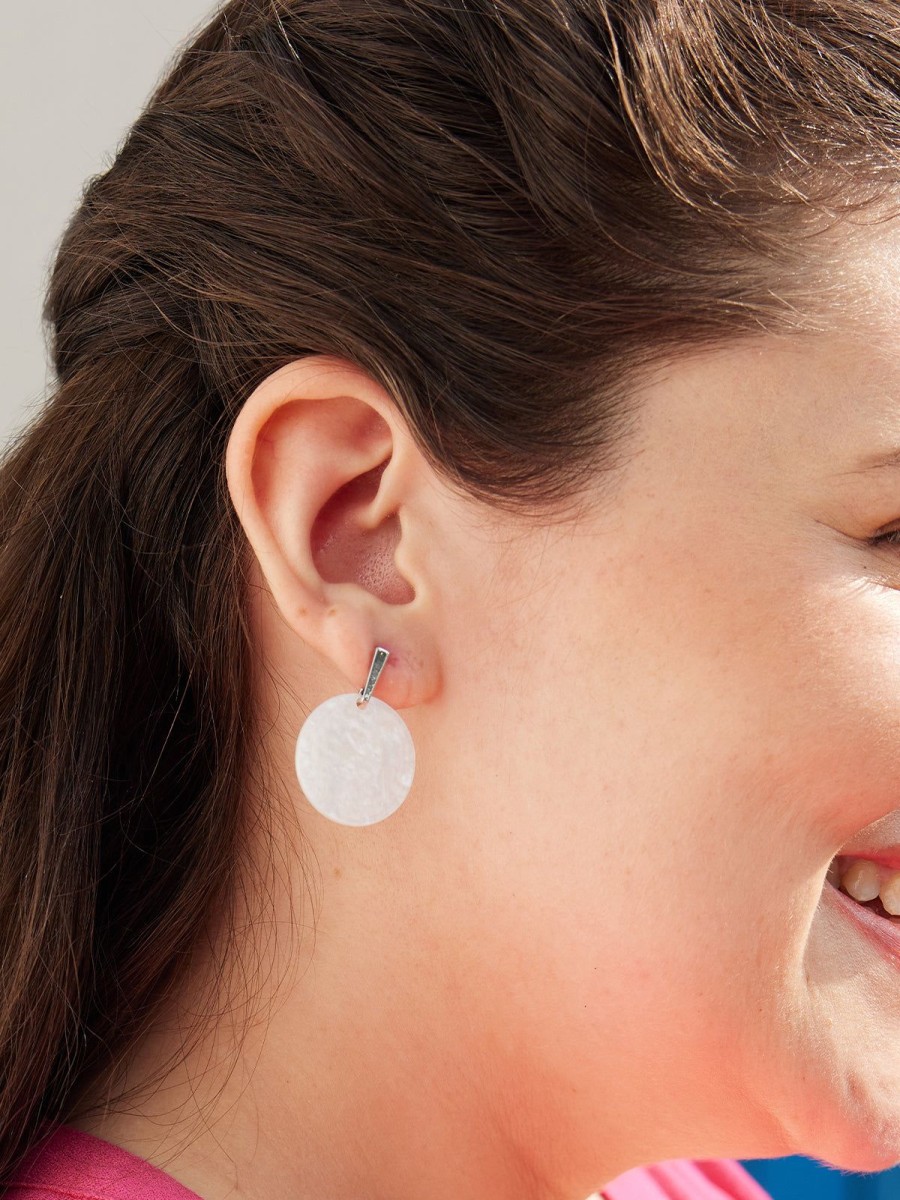 Accessories 89th + Madison | Marbled Earrings Cream