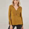 Women Adyson Parker | Johnny Collar Flare Sleeve Pullover