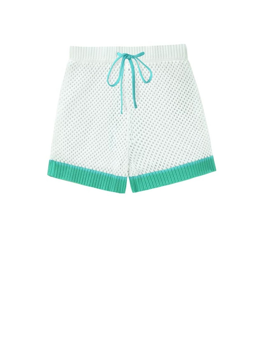 Women 525 America | Crochet Colorblock Shorts