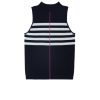 Women 525 America | Exposed Cover Stitch Stripe Tank Dark Blue Multi