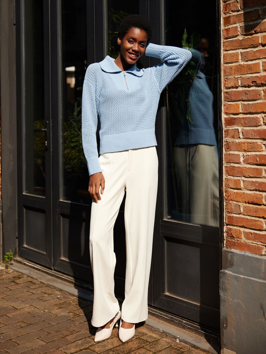 Women 89th + Madison | Drop Shoulder Half Zip Sweater